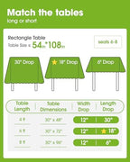 Pureegg Plastic Table Cloth 10 Pack, 54 x 108 Inch Disposable Table Cloths for Party, Picnic and Wedding, Rectangle, White