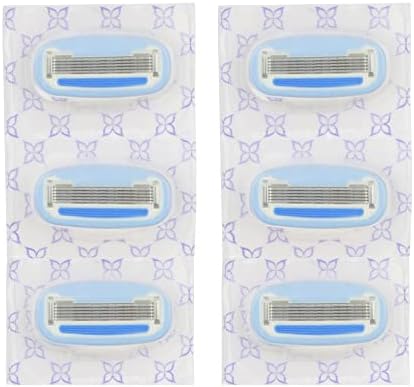 Amazon Basics 5-Blade Razor Refills for Women with Comfort-Coated Blades, Moisture Lubrication, Hypoallergenic, 6 Count (Fits Amazon Basics Razor Handles Only) (Previously Solimo)