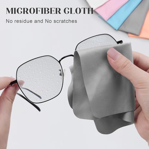 Navona 30 Pack Microfiber Glasses Cleaning Cloths with 2 Lens Cleaner Sprays, Premium Eyeglass Cleaning Cloths for Glasses, Sunglasses, Camera Lens & Screens – Streak-Free, Safe for Electronics