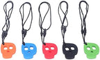 5pcs Chewing Sensory Necklaces, Skull Shape Silicone Oral Motor Aids Chewy Pendant for Autism ADHD Anxiety Relief