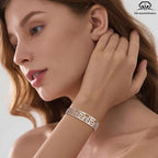Dreamtimes Lotus Open Cuff Bangle Bracelet Stainless Steel lotus bracelet Elegant Hollow Carved Adjustable Bracelet for Women Boho Floral Jewelry Gift