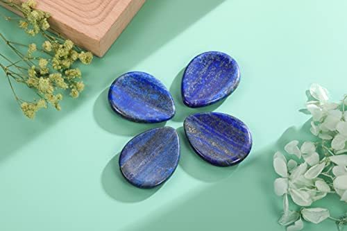 CrystalTears Lapis Lazuli Crystal Worry Stone Thumble Polished Healing Crystals Pocket Palm Stone Thumb Worry Stones for Anxiety Stress Relief Crystal Therapy