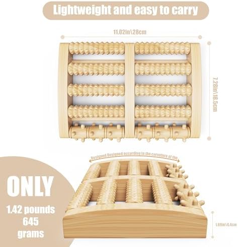 Foot massager, relieves plantar fasciitis, leg pain treatment suitable for both men and women, relieves muscle tension, reflexology and deep tissue muscle massage, Christmas gift, helps parents relax.