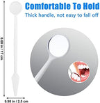 40 Pieces Plastic Dental Mirror for Teeth Inspection, Disposable Mouth Mirror Curve Angle Dentist Instrument Oral Care Tool