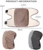 Knee Warmers for Women Men, Thermal Plush Padded Knee Braces Leg Warmers, Warm Knee Support Pads, Adjustable Winter Thicken Knee Wrap Sleeves, for Joint Pain Arthritis, Skiing Cycling Yoga (Dark Gray)