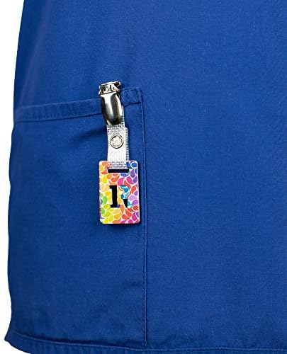 X-ray Markers with Carry-on Strap Radiography Tablet Markers Radiopaque L and R for Radiographer with Forget-Me-Not Multicolour Pattern Clip with Metal Poppers