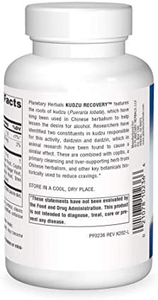 Planetary Herbals Kudzu Recovery 750 mg Anti-Alcohol and Liver Support - 120 Tablet