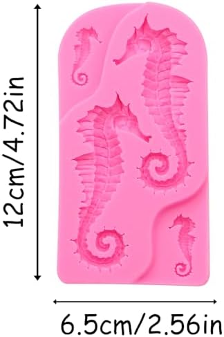 Seahorse Shape Fondant Mold, Seahorse Candy Silicone Mold for Chocolate Cake Decoration Cupcake Topper Cake Polymer Clay Crafts Epoxy Resin