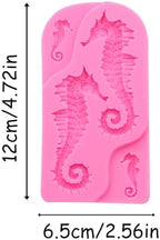 Seahorse Shape Fondant Mold, Seahorse Candy Silicone Mold for Chocolate Cake Decoration Cupcake Topper Cake Polymer Clay Crafts Epoxy Resin