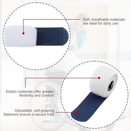 Catheter Leg Bag Straps - 2 Pcs Comfortable Urine Drainage Bag Holder with Silicone Grips, Adjustable Elastic Fabric Leg Straps Bands for Men Women Urine Tube Fix Device Supplies(Blue)