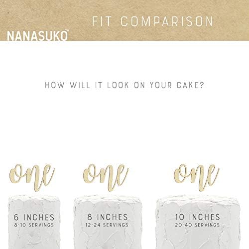 1st Birthday Cake Topper - one - Double Sided Gold Glitter - Premium Quality Made in USA