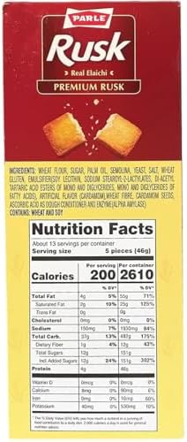 Parle Cardamom Elaichi Rusk Crispy Snack (600 grams / 21.16 oz)