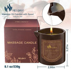 MELONY Massage Oil Candle for Pure Relaxation - 8.1 oz - Moisturizing Essential Oil Body Massage Candle for Home Spa- Amazing Gift for Women & Men (Saffron Blaze)