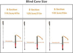 Blind Cane Mobility Cane, Retractable Walking Stick for The Elderly Sticks Men Women, Titanium Alloy Safety Walking Canes