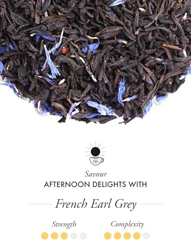 TWG Tea | French Earl Grey | Black Tea | Citrus Fruits & Blue Cornflowers | 15 Hand Sewn Cotton Tea Bags | Gift Set