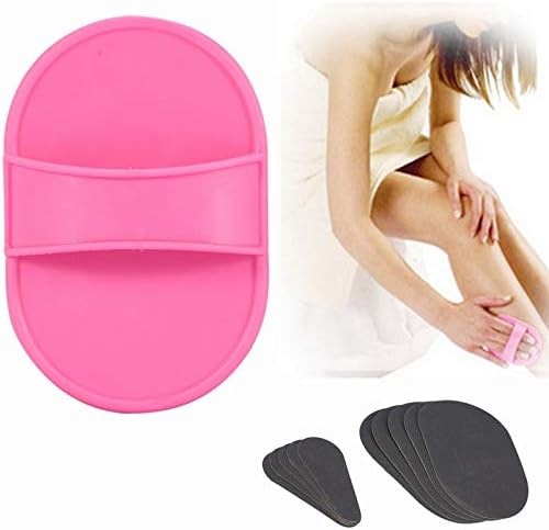 YUYTE Body Hair Removal Tool 2 Backing Pads 10 Abrasive Papers Portable Depilatory Device for Smooth Skin with Self Adhesive Sanding Pads
