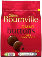 Cadbury Bournville Dark Chocolate Giant Buttons, Sharing Bag, Bite Size Treats, 100 g (Pack of 1)