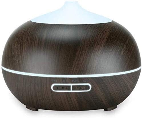 Bracket Light Diffuser Air Humidifier Mute Led Light Mist Nebulizing for Home Ultrasonic Essential Oil Aroma Portable Air Humidifier Purifier Aroma Diffuser Steam Atomizer Cool Mist,Brown