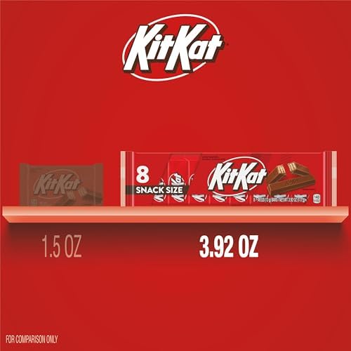 KIT KAT Milk Chocolate Wafer Snack Size, Candy Bars, 0.49 oz (8 Count)