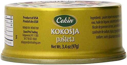 Cekin Kokosja Pasteta Chicken Pate, 3.4oz Product of USA - Pack of 5