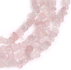 HAAMIIQII 5-8mm Natural Rose Quartz Chips Beads Crystal Irregular Chip Stones Loose Gemstone Beads for Jewelry Making Strand 30 Inch