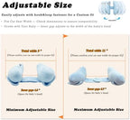 Adjustable Baby Head Neck Support, Portable Toddler Travel Pillow for Car Seat Stroller, Banana Travel Headrest Pillow for Infant, Offers Protection Safety for Kids, Blue