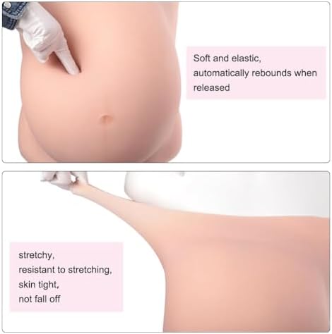 YRZGSAWJ Silicone Pregnant Belly 9 Month Artificial Fake Pregnant Belly Lifelike Skin for Actor Maternity