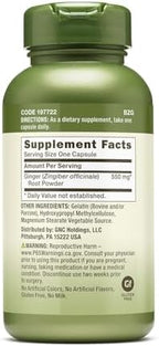 GNC Herbal Plus Ginger Root 550mg Supplement, Supports Digestive Health, 100 Servings