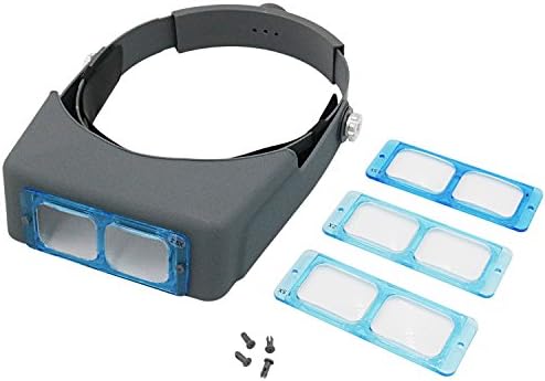 Headband Magnifier Binocular Magnifying Glass Jewelry Magnifiers Head-mounted Double Lens Reading Jewelers Tools Head Wearing 4 Magnifications