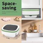 Portable Washing Machine, 16L Upgraded with Spin Basket Laundry Machine, 3 Modes Deep Cleaning, Upgraded Small Collapsible Laundry for Hotel, Apartment, Home and Travel - Green