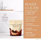 Yareli Baking Soda Bath, 10lb Naturally Mined USP Grade, for Muscle Recovery, Relief of Dry Skin and DIY Bath Bombs