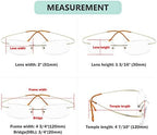 Eyekepper Titanium Rimless Reading Glasses Readers Men Women Gold +0.00