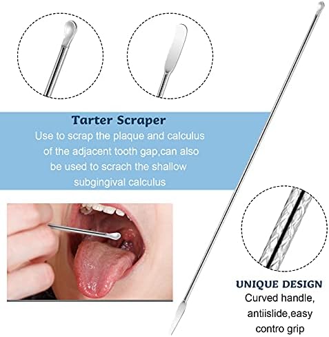 Tonsil Stone Removal Set Includes 4 Stainless Steel Tonsil Stone Removal Tools and 100 Long Swabs with 1 Curved Irrigator Syringe to Get Rid of Bad Breath