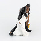 Dancing Couple African American Figurine Wedding Cake Topper