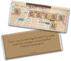 Thank You Personalized Wrappers for Chocolate Bars (25 Pack) - Letter Tiles Success