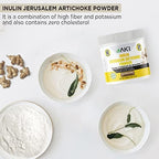 AKI Inulin Jerusalem Artichoke Powder (6oz/170g) Good in Fiber & Prebiotic, Ideal for Coffee, Smoothies, Juice & Other Meals - Vegan, Gluten-Free (Pack of 1)