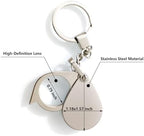 10X Mini Pocket Magnifying Glass – Folding Jeweler’s Loupe with Keychain for Reading, Jewelry and Hobbies