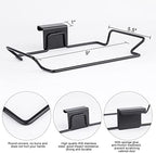 Large Stainless Steel Trash Bag Holder for Kitchen Cabinets Doors and Cupboards, Black