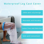 SUPERNIGHT Waterproof Cast Cover for Shower Leg, Adult Watertight Cast and Wound Protector for Shower Bath, Cast/Bandage Protector for Shower Leg