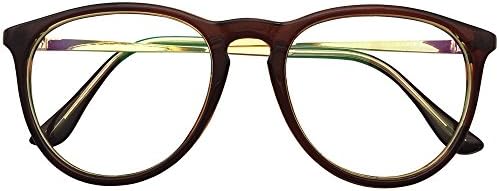 Mens Womens Oversize Readers +0.50 Reading Glasses Brown Frame Spectacles Eyewear