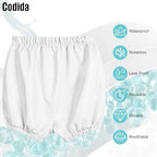 Adult Leakproof Plastic Pants Diaper Cover, Washable Incontinence Underwear, Reusable Briefs for Men and Women (White-XL)