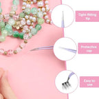 JJUNW 6 Pcs Lash Cluster Tweezers, Stainless Steel Curved Craft Tweezers Straight And Curved Tip, Purple Eyelash Tweezer For Eyelash Extensions, Diy Crafts, Nail Art, Scrapbooking, Jewelry Making