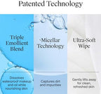 Neutrogena Makeup Remover Wipes Micellar Alcohol-Free Face Towelettes Remove Waterproof Mascara & Oil, Compostable 100% Plant-Based Cloth, Dermatologist & Ophthalmologist Tested, Twin Pack 2 x 25 ct