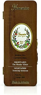 Armeniac Mkhitarin – 100% Natural Wild Crafted Loose Leaf Herbal Tea in a Wooden Box | Premium – Wellness – Artisan – 50 g