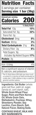 Nature Valley Crispy Creamy Wafer Bars, Strawberry, Whole Grain, 5 Bars, 6.5 oz