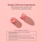 Kids Toothpaste Tablets with Fluoride | Whitening, Sensitivity Relief & Cavity Protection | Chewable, Plastic-Free, Travel-Friendly - Strawberry, 90 Count, Made in USA