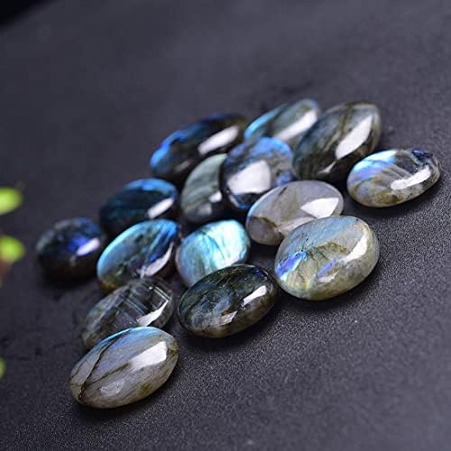 Labradorite Healing Crystal Stones, 1.25-2.0" Large Reiki Healing Gemstones Natural Tumbled Polished Stones for Energy Witchcraft Therapy Meditation