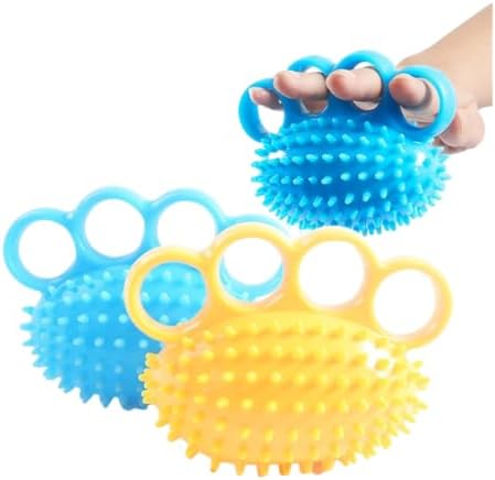 Hand Exercise Ball & Hand Grip Strengthener for Stress Relieve, Strength, Flexibility, Stroke Recovery, Arthritis, Anxiety, Physical Therapy and Muscle Massage as Rehabilitation Training Equipment, Set of 2