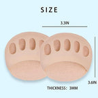 Metatarsa Foot Pads(3pairs) Reusable Soft Ball of Foot Cushions Forefoot Pads for Women Prevention Pain Relief Honeycomb Fabric Foot Pads