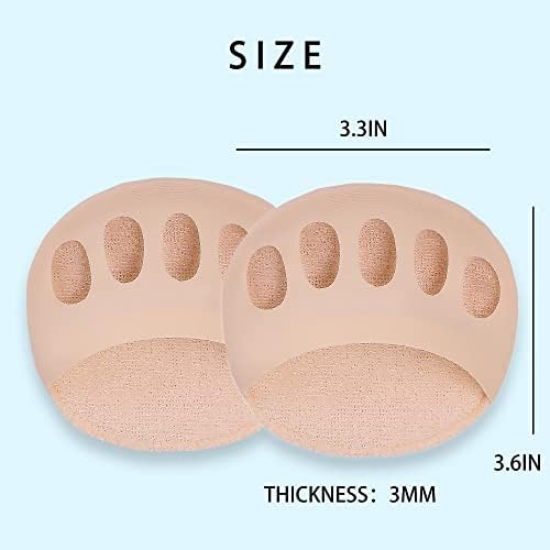 Metatarsa Foot Pads(3pairs) Reusable Soft Ball of Foot Cushions Forefoot Pads for Women Prevention Pain Relief Honeycomb Fabric Foot Pads